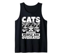 Cats Because People are Overrated Funny Cool Cat Tank Top