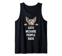 Cats Because People Suck Sphynx Cat Lover Tank Top