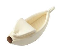 Cats Bed For Indoor Small Dog Warm House Cute Banana Shape Puppies Tent Kitten Cave For Chihuahuas Warming Beds Cave Tent For Indoor Warm Bed House Small
