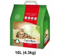 Cats Best Oko Plus Wood Fibres Organic Clumping Cat Litter 10L , 4.3Kg