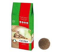 Cat's Best Original Cat Litter 40L Unscented Antibacterial Disposable And Hypoallergenic Hygiene Granules With Smell Control Formula Combined With 4.5cm Natural Catnip Ball