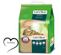 Cats Best Sensitive Clumping Cat Litter 20L Oko Biodegradable Wood Fibre Cat