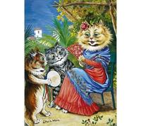 Cats Birthday Card Spanish Sunny Spain Louis Wain - Vintage Style Greeting Card