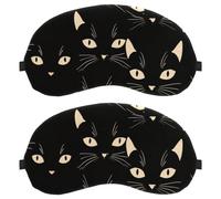Cats Black Pattern Dutch Velvet Sleep Shade