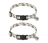 Cats Blue Eyes Comfortable Cat Collar, 2 Pack Puppy Collar with Bell