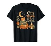 Cats Books and Quiet Literary Reading Readers Value Graphic T-Shirt