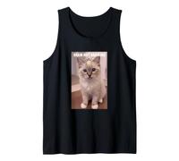 Cats Brain not braining Funny Birman Kitten cat Meme Tank Top
