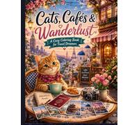 Cats, Cafés & Wanderlust: A Cozy Coloring Book for Travel Dreamers