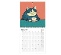 Cats Calendar 2025, Kittens Calendar 2025, 12 Month Calendar Cat Calendar, 2025 Wall Calendar, Spiral Bound Cats Hangable Family Organizer Calendar For Home, School, Dormitory