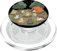 Cats Camping Adventure for a great Nature Experience PopSockets PopGrip for MagSafe