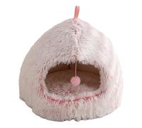 Cats Cave House Furry Long Plush Detachable Cotton Cushions For Various Small Dog Winter Dog Resting Sleep Habitats Bed Cave