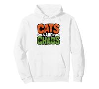 Cats Chaos Funny Cat Mom Lifestyle Humor Chaotic Neutral Pullover Hoodie