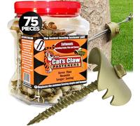 Cat's Claw Fasteners Screw in Fence Staples for Wire Fencing, 75 Pc 2in