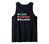 Cats Coffee Plants Gardening Botanist Botany Tank Top