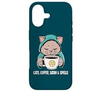 Cats, Coffee, Satan & Spells Cute Occult Cat Case for iPhone 17