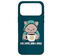 Cats, Coffee, Satan & Spells Cute Occult Cat Case for iPhone 17 Pro Max