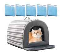 Cats Cold Store - Cat House Cooling for Outdoors with Ice, Outdoor Cooling for Cats | Insulated, Non-Slide, Comfortable, Waterproof for Life in the Apartment, Animal Habitat