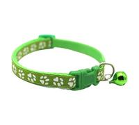 Cats Collar with Bells and Adjustable Belt for Pet Paws Pattern Print Dog Outdoor Use