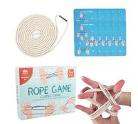 Cats Cradle String Toy, 4.13x3.39x0.87 Inches Hand Rope Puzzle with Sturdy Build, Interactive Educational String Game for Kids 3+ and Adults, Fun Skill-Building Plaything for Boys and Girls