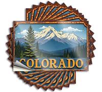 Cats, Decals Door Colorado Mountain Range with Pine Trees | Friends Plain(6X9CM)