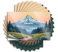 Cats, Decals Water Vierna-ba: A Serene Mountain Landscape At Sunset | Quick Funny Office Decor(6X9CM)