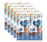 Cats Delight Tasty Sticks 6pk x Pack of 5 - Cod - Give Your Beloved Pet Cat a Delightful Pack of Treats - Made With 75% Meat & Fish - Kitten Friendly