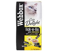 Cats Delight Webbox Lick-e-lix With Chicken - 5 x 15g Sachets (15 packs)