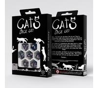 Cats Dice Set Mittens by Q-Workshop Ages 14+ Polyhedral RPG Dice with Cat De