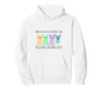 Cats Dissent When Injustice Becomes Law RGB Quote Resistance Pullover Hoodie