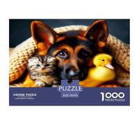 Cats, Dogs, Ducks 1000 Piece Jigsaws for Adults Fun, Challenging & Brainteasing Beautiful Home Decoration Art Colorful DIY Craft 70x50cm/1000pcs
