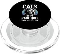 Cats Don't Rage Quit They Just Sleep PopSockets PopGrip for MagSafe