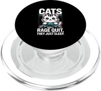 Cats Don't Rage Quit They Just Sleep PopSockets PopGrip for MagSafe