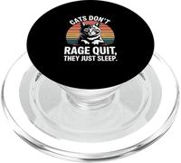 Cats Don't Rage Quit They Just Sleep PopSockets PopGrip for MagSafe