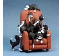 Cats Dubout Resin Figurine - Cat SAVE ME A SEAT - Birthday Collectible