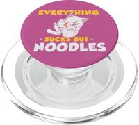 Cats Everything Sucks But Noodles Quote Japan Food Ramen PopSockets PopGrip for MagSafe