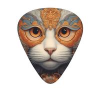 Cat'S Eye Close-Up Wzywhj Prints Abs Guitar Picks 12 Piece, Easy Grip Uke Picks For Your Bass, Ukulele, Acoustic Or Electric Guitar