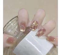 Cats Eye Press On Nails Butterfly Fake Full Covers False Acrylic Glues On Artificial Fingernails Artificial False Nail
