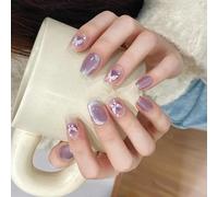 Cats Eye Press On Nails Designs Square Acrylic Fake Reusable Stick On For DIYS Art Manicure Decoration Artificial False Nail