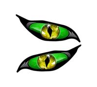 Cats Eye Stickers Car, Reflective Scary Eyes Stickers, PVC Car Sticker Decal Motorcycle Auto Decoration Stickers, Cars Evil Eye Sticker, Terrifying Eyes Reflective Cars Decal(15 * 6cm Green)