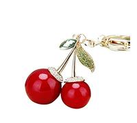 Cat's Eye Stone Pineapple Keychain, Chinese Auspicious Symbols Keychain,with Fu Character, Wealth God & Jade Ruyi,Great for Gift Giving
