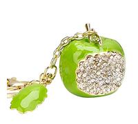 Cat's Eye Stone Pineapple Keychain, Chinese Auspicious Symbols Keychain,with Fu Character, Wealth God & Jade Ruyi,Great for Gift Giving