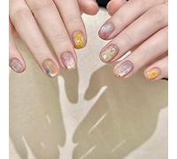 Cats Eyes, Bear Fake Full Covers False Acrylic Glues on Artificial Fingernails Glues on