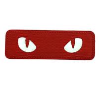 Cats Eyes Glow in The Dark Cosplay Airsoft Paintball Embroidered Fan Patch (Red)