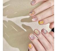 Cats Eyes Press on Nails Bear Square Acrylic Fake Nails Reusable Stick on Nails for DIYS Nails Art Manicure Decoration