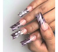 Cats Eyes Press On Nails Glitters Coffin Acrylic Fake Reusable Stick For Art Manicure Decorations Cats Eye Press Nail
