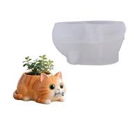 Cats Flower Container Silicone Mold Suitable for Creating Resin Art Concrete Ornaments and Artistic Gift Items Creative Flower Container Mold