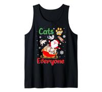 Cats for Everyone Christmas Santa Claus Cats Tank Top