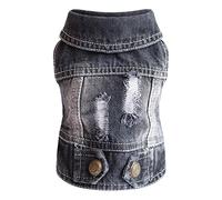 Cats For Small Clothing Jacket Shirt Vest Breathable Jean Spring Dogs Dog Pet clothes Small Puppy Clothes for Girls Summer (BLACK A, One Size)