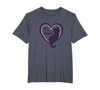 Cat's Got My Heart Feline Love Paw T-Shirt, Men's Big and Tall, Heather Blue, 3X Tall