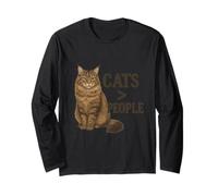 Cats Greater Than People Maine Coon Kitty Lovers Long Sleeve T-Shirt